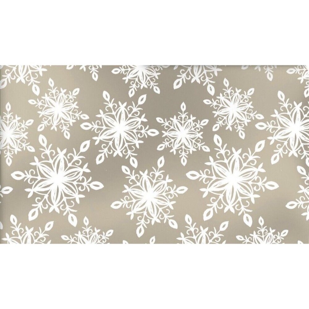 Hallmark Wrapping Paper Christmas Snowflakes on Pewter Metallic 22.5 sq ft Gift